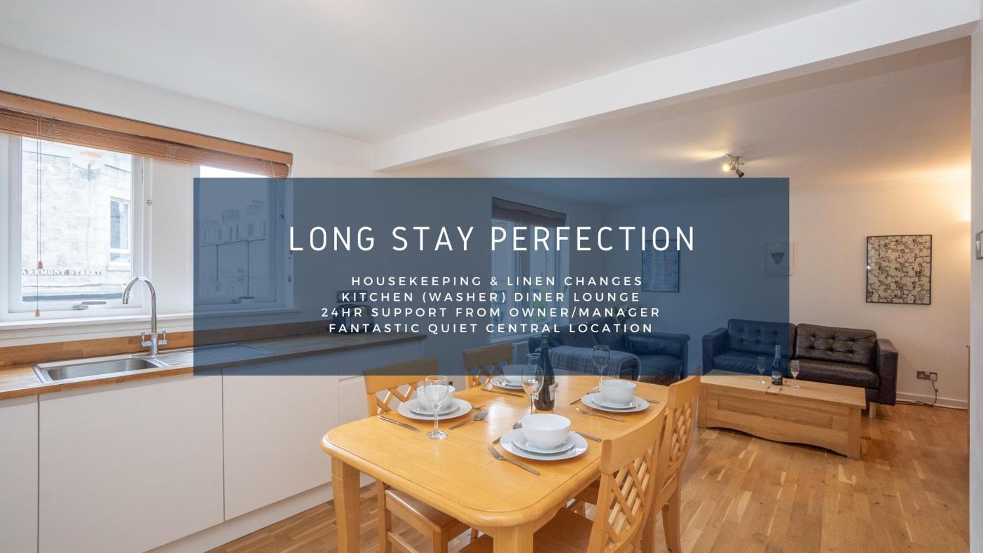 Dwellcome Home Ltd 2 King Beds West End Apt, Half Mile To Union Street Yet Quiet, Free Allocated Parking Space At Rear Entrance & Fast Wifi, Ideal For Long Term Contractor, Corporate, Etc Stays, Regular Housekeeping Option - See Our Site For Assuranc Абърдийн Екстериор снимка